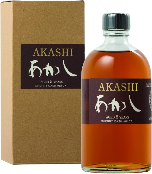 Akashi japanese Single Malt Whisky 5 years Sherry cask // 500ml / 50%