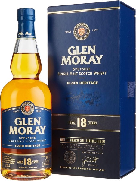 Glen Moray Single Malt 18Y in Geschenkbox // 0,7l 47,2%