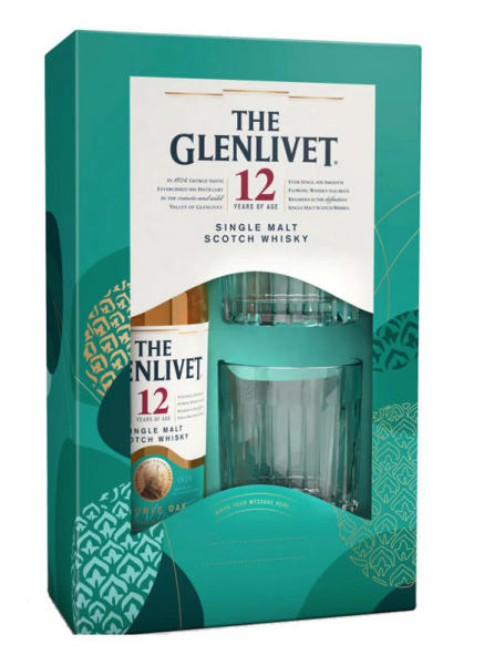 Glenlivet 12 Jahre Set mit 2 Gläsern