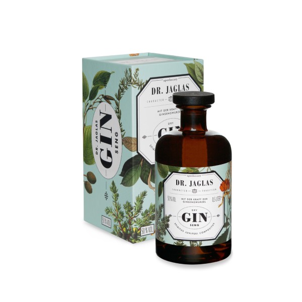 Dr. Jaglas Dry Gin Seng / in Geschenkbox // 500ml / 50% Vol.