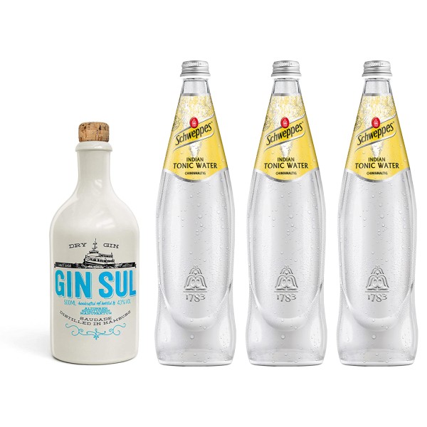 Aktion: 1x Gin Sul 0,5L kaufen = 3x Indian Tonic Water 0,75L gratis