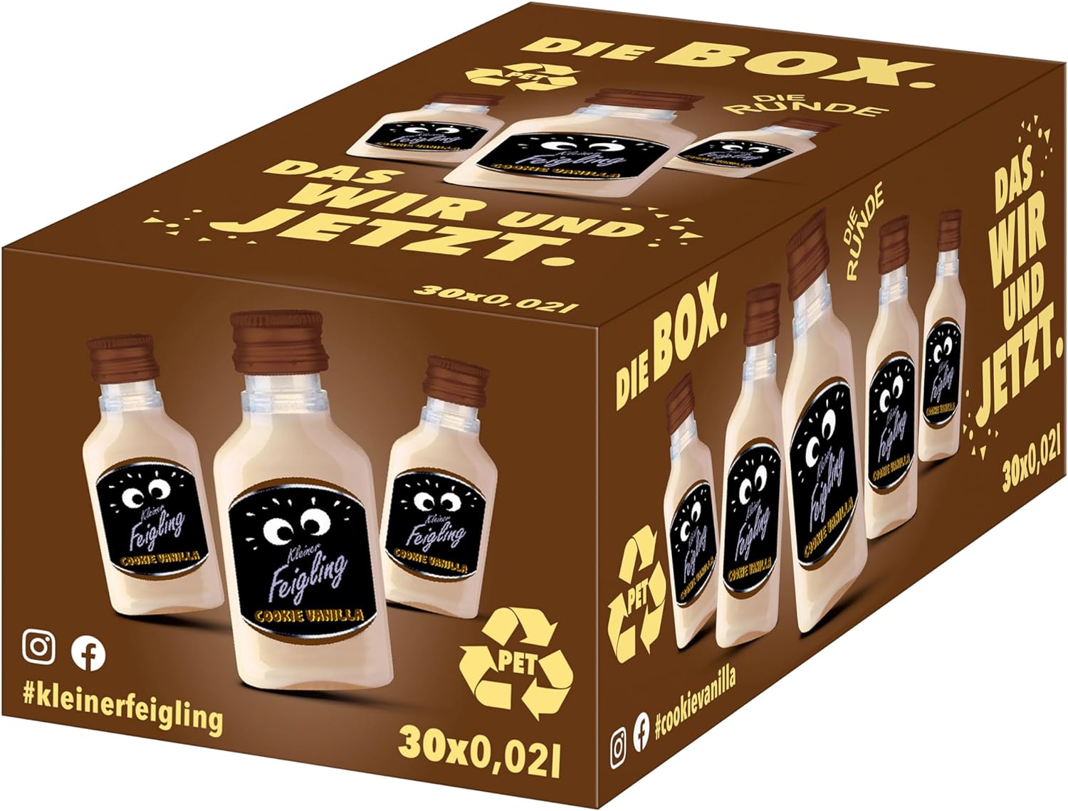 Die Box Cookie Vanilla PET // 30x0,02L 15% | Sahnelikör | Likör |  Spirituosen | Bundesbrand