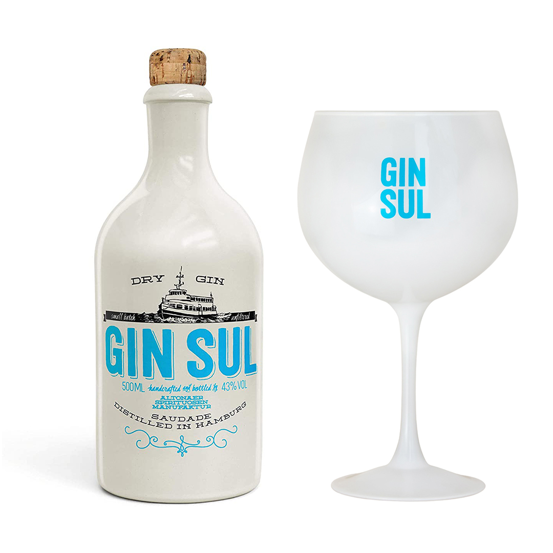 Gin Sul + Copa Glas weiß // 0,5L 43% | Gin / Dry Gin | Gin | Spirituosen |  Bundesbrand