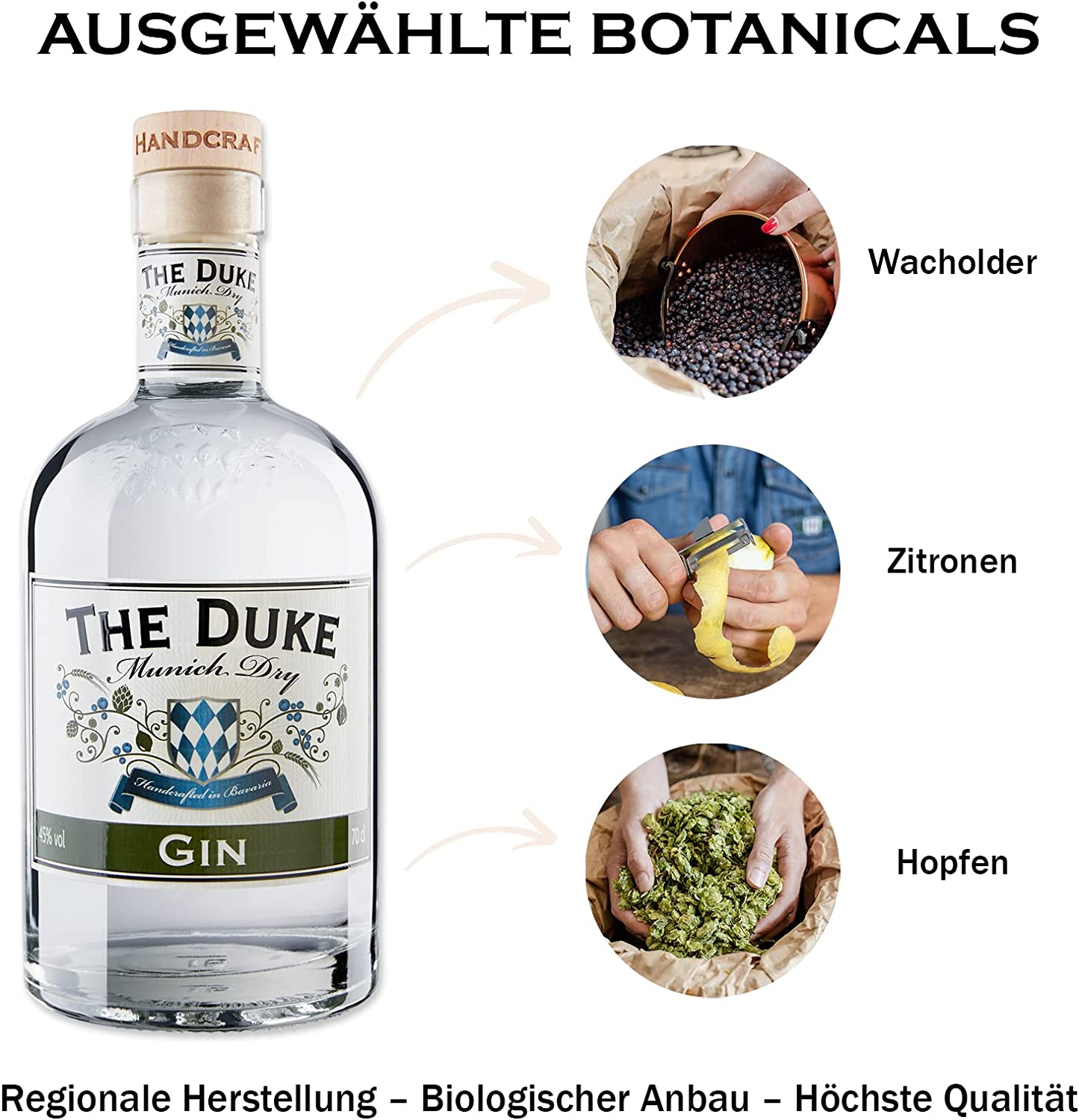 Gin Spirituosen Vol. 45% // | Dry 0,7L Munich Bundesbrand | / Gin | | Dry Gin The Duke