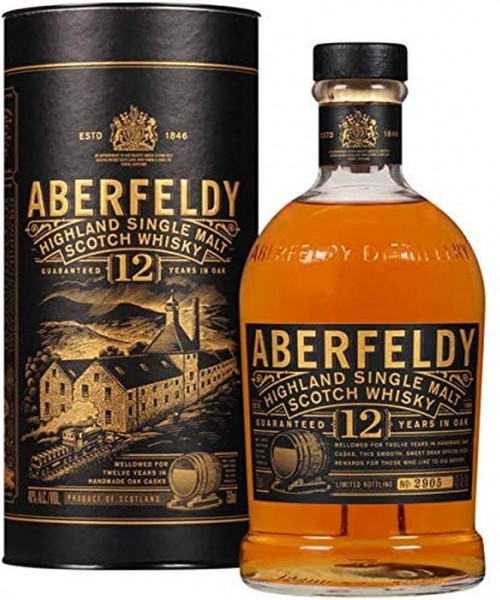 Aberfeldy Highland Single Malt Scotch Whisky 12 years // 700ml 40% + GB