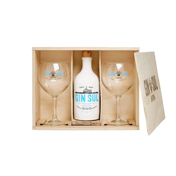Gin Sul SET / in Holzbox mit 2 Gläsern // 0,5l / 43%