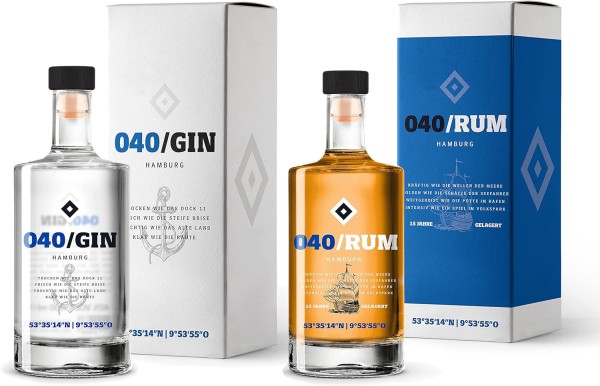 SET HSV Produkte 040 Rum und Gin / in Geschenkbox // 2 x 0,5l 40%