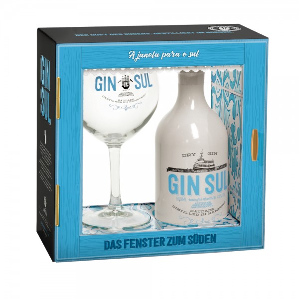 Gin Sul in Geschenkbox mit 1 Copo Glas // 0,5L / 43% Vol.